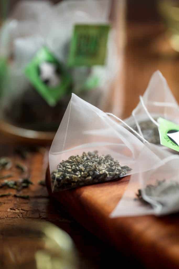 Gunpowder, chá verde em sachês piramidais